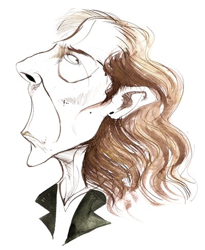 Emmanuel Nunes - compositore portoghese (1941 - 2012); caricatura da Neale Osborne